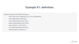 Example #1: definition
 