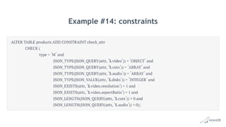 Example #14: constraints
 