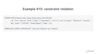 Example #15: constraint violation
 