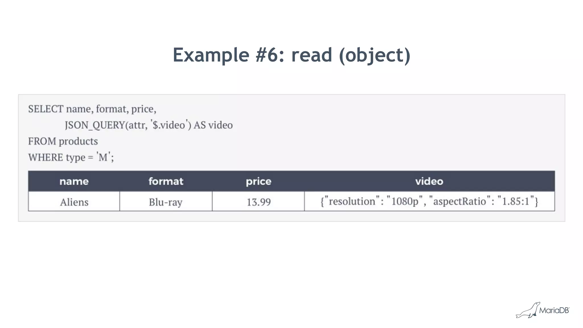 Example #6: read (object)
 