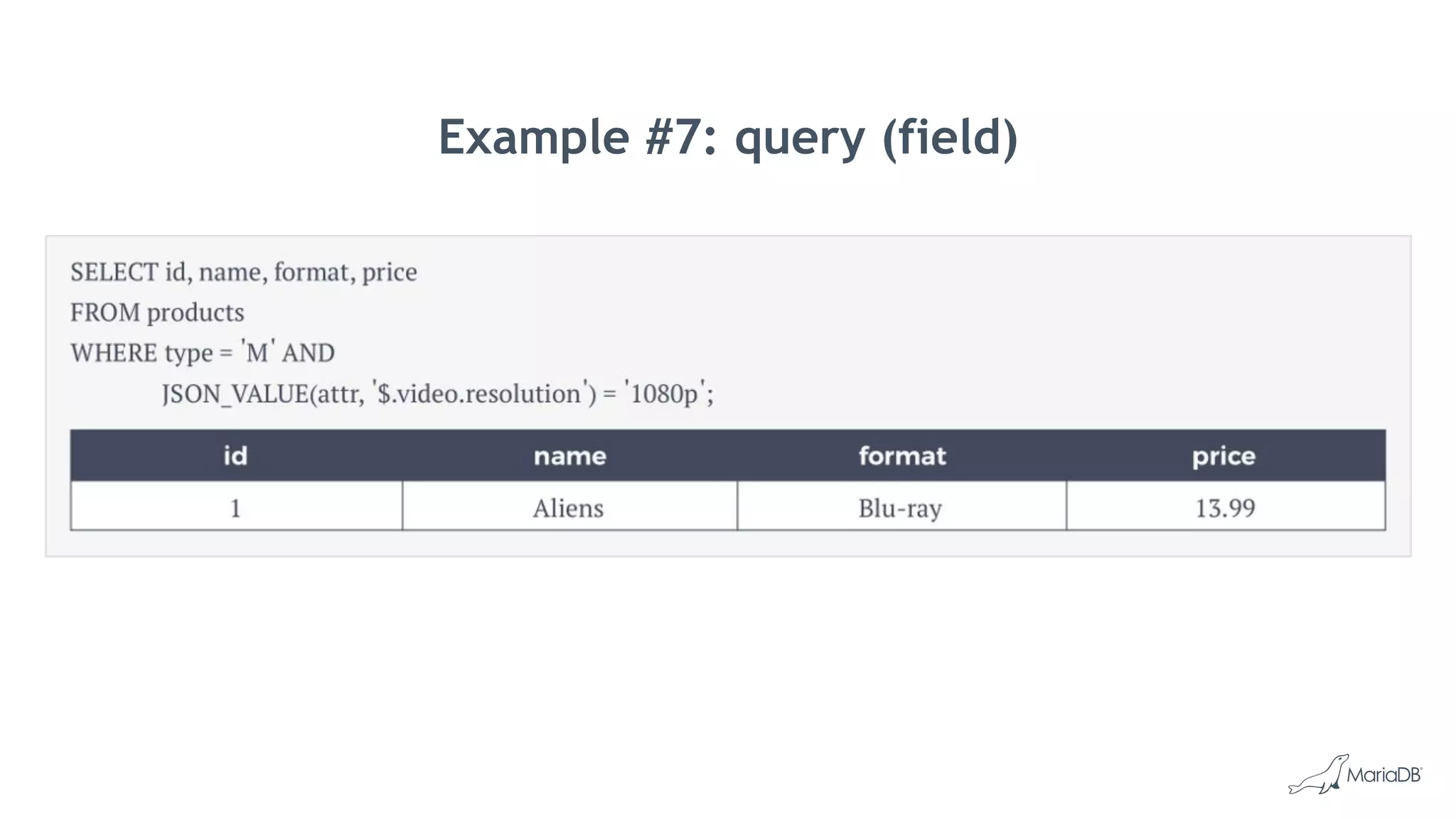 Example #7: query (field)
 
