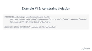 Example #15: constraint violation
 