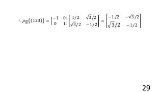 ∴ 𝜌⊞ 123 =
−1 0
0 1
1/2 3/2
3/2 −1/2
=
−1/2 − 3/2
3/2 −1/2
29
 
