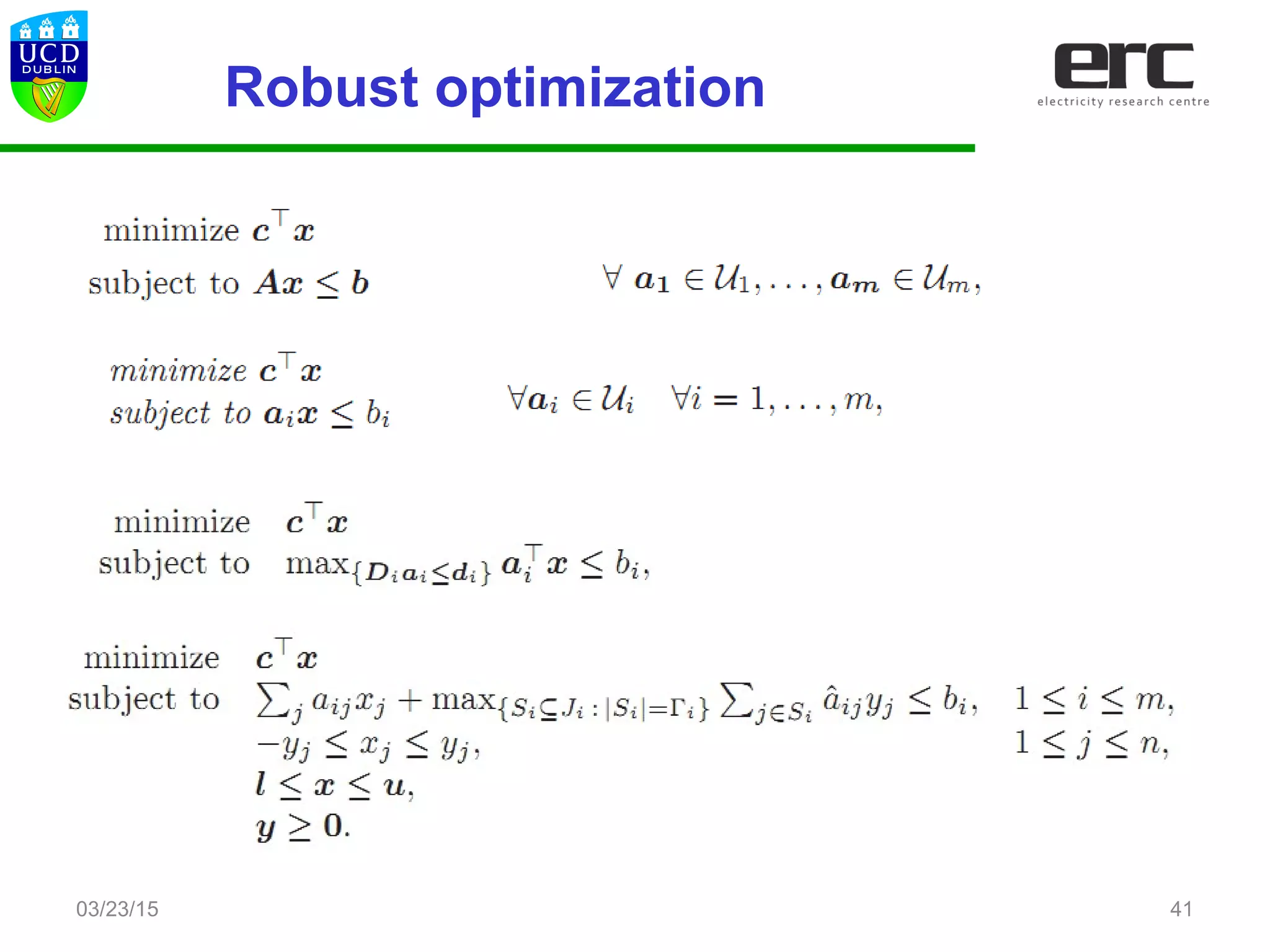 03/23/15 41
Robust optimization
 