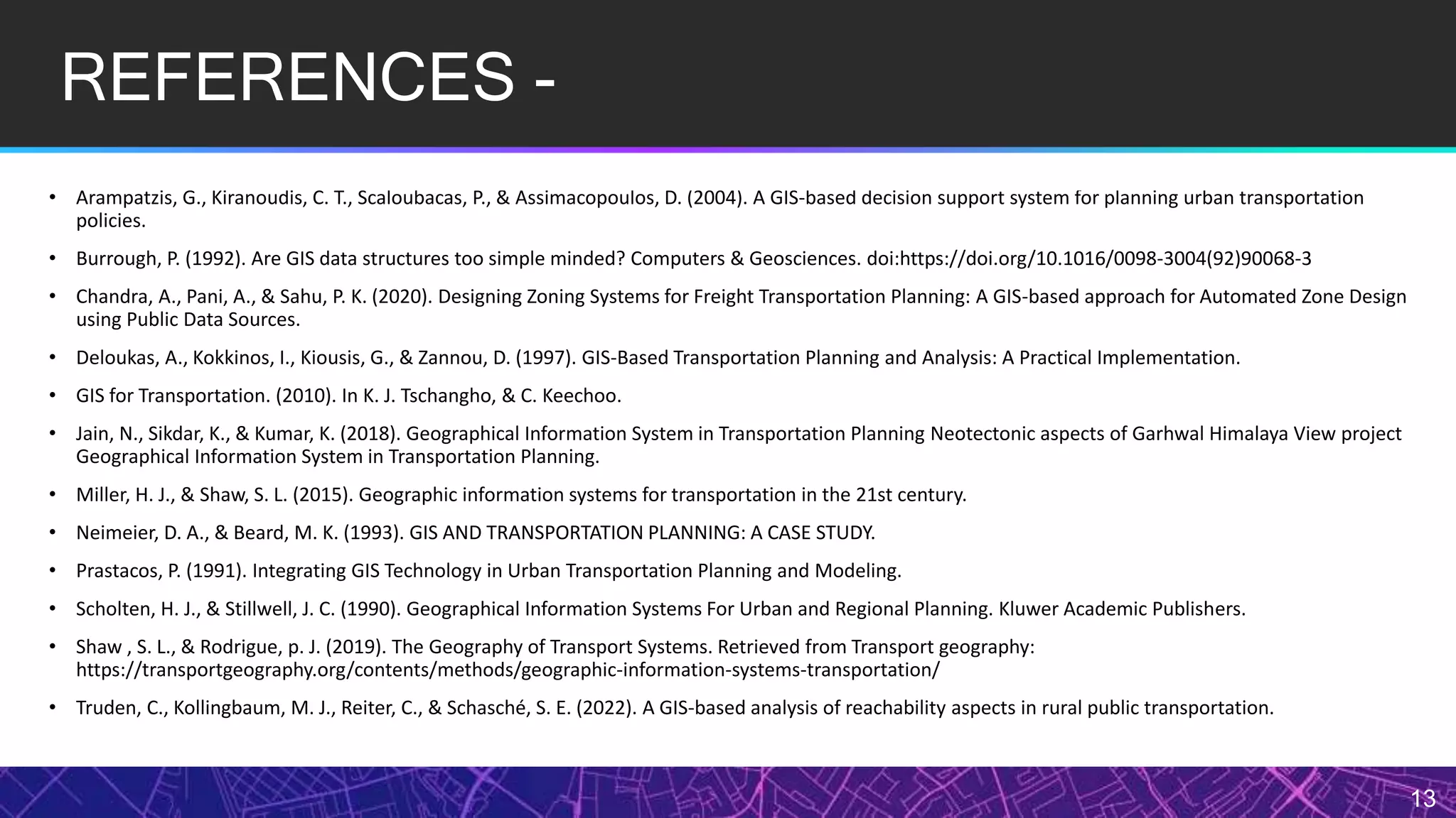 Application of GIS in Transportation Planning | PPTX