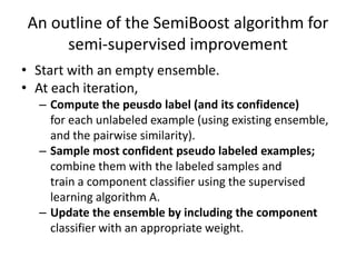 SemiBoost: Boosting for Semi-supervised Learning | PPTX