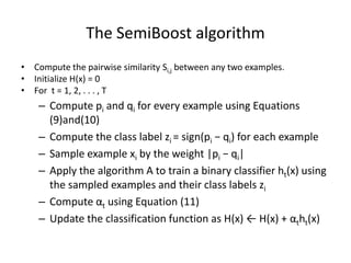SemiBoost: Boosting for Semi-supervised Learning | PPTX