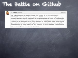 The Battle on Github
 