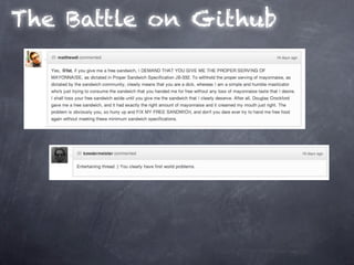 The Battle on Github
 