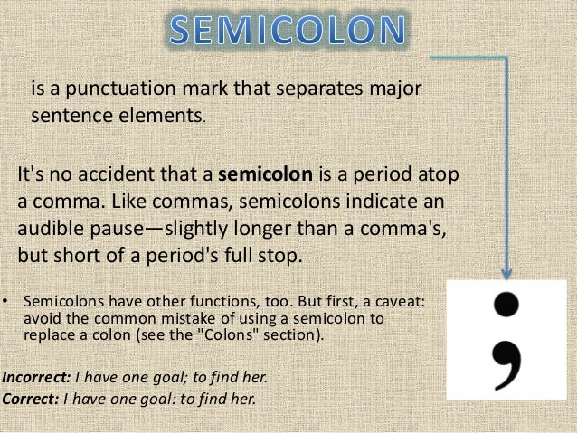 Rules for Semicolon by Jaime Espinosa