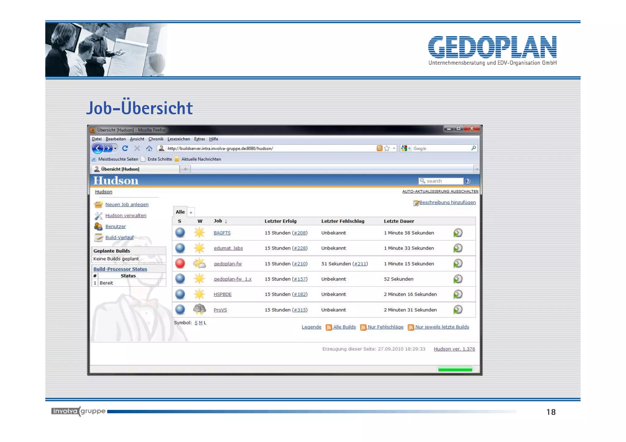 Job-Übersicht




                18
 