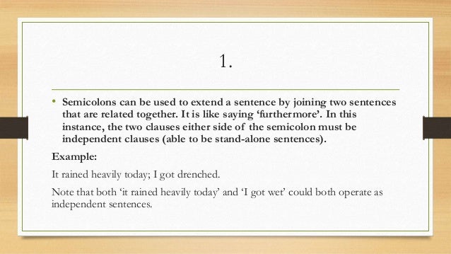 Semicolons
