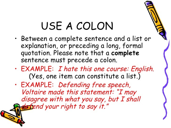 use of a colol