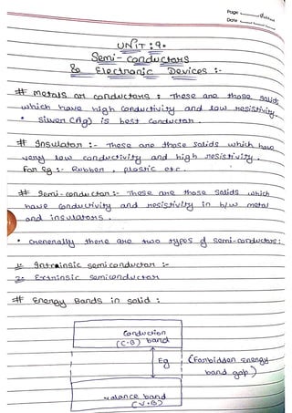 These are the notes of semiconductor devices | PDF