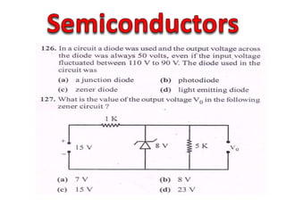 Semiconductor Multiple choice question | PPTX