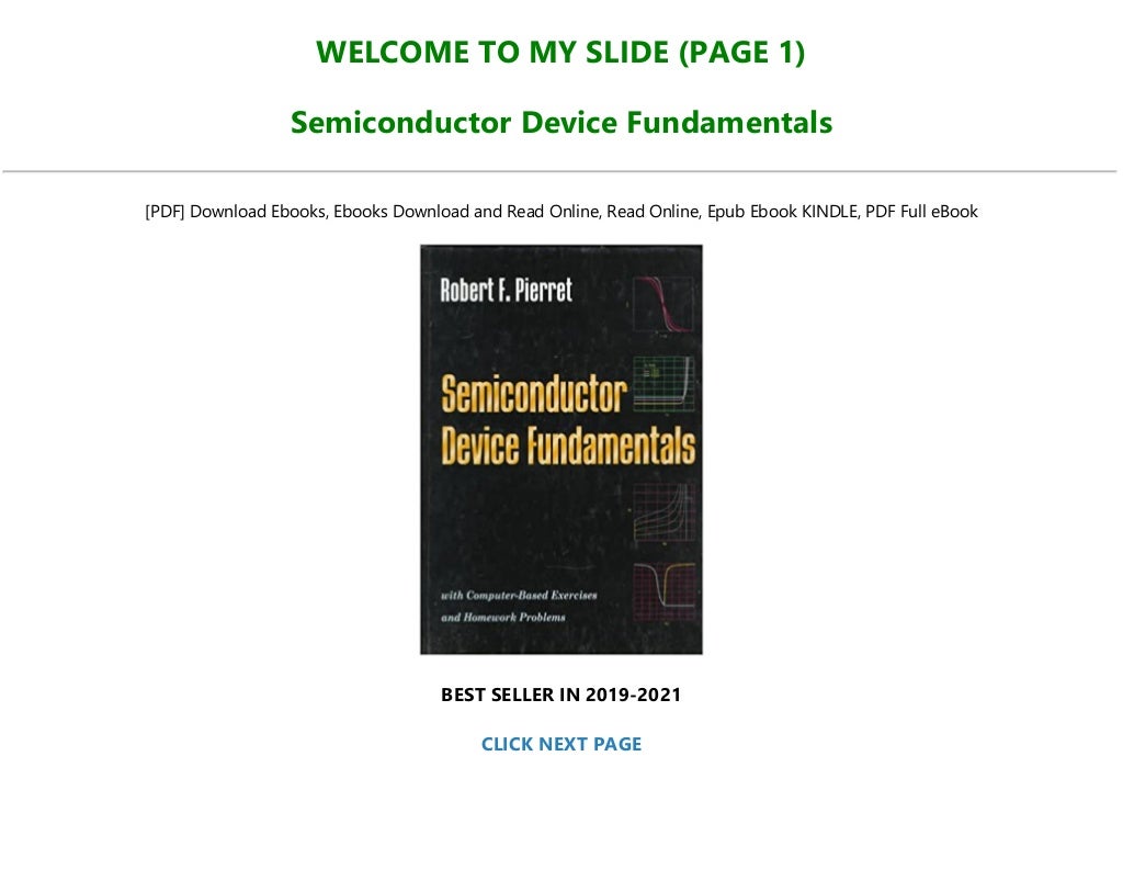 Semiconductor Device Fundamentals[FREE] [DOWNLOAD] Semiconductor Device