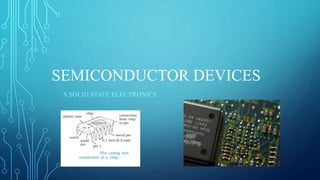 SEMICONDUCTOR DEVICES
A SOLID STATE ELECTRONICS
 