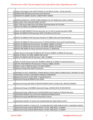 Semiconductor Equipment and Spare Parts June 1st 2020 -1 | PDF