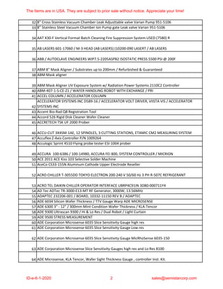 Semiconductor Equipment And Spare Parts 1 | PDF