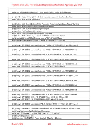 Semiconductor Equipment and Spare Parts 7 | PDF