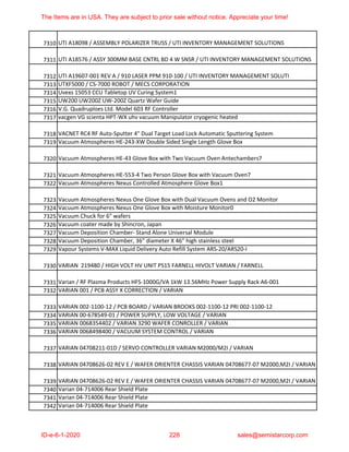 Semiconductor Equipment and Spare Parts 8 | PDF