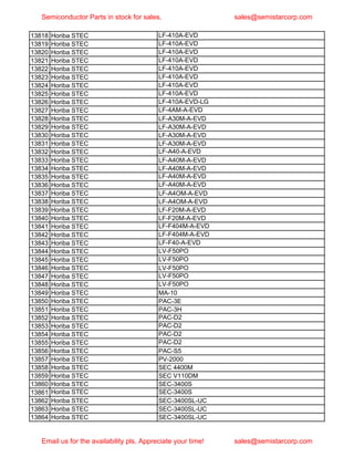 Semiconductor equipment parts in stock march 2020 part 2 | PDF