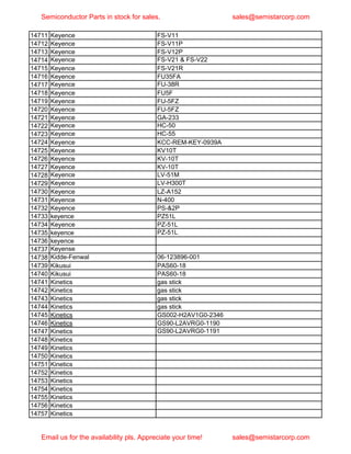 Semiconductor equipment parts in stock march 2020 part 2 | PDF