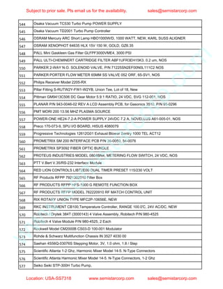 Semiconductor equipment spare parts in usa may 20th 2020 | PDF