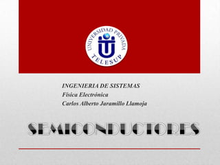 INGENIERIA DE SISTEMAS
Física Electrónica
Carlos Alberto Jaramillo Llamoja
 