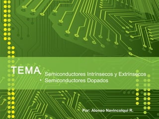 TEMA•

Semiconductores Intrínsecos y Extrínsecos
• Semiconductores Dopados

Por: Alonso Navincolqui R.

 