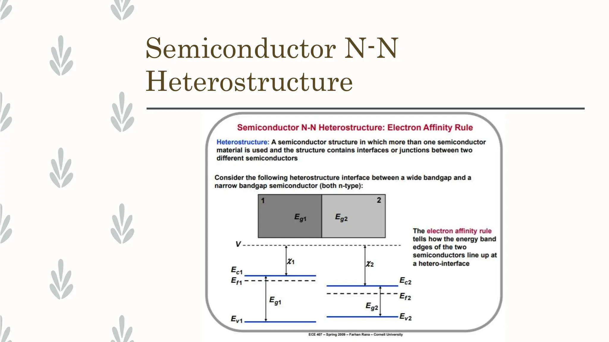 Semiconductor N-N
Heterostructure
 
