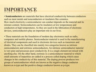 Semiconductor and It's Importance | PPTX