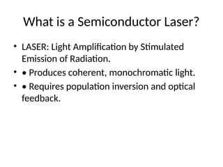 Comprehensive Overview of Semiconductor Lasers: Structure, Principles ...