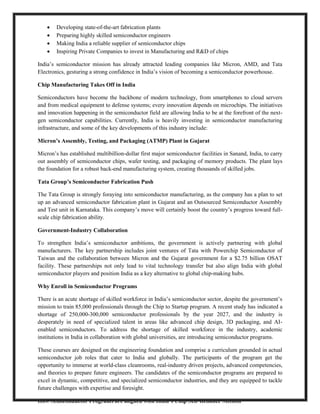 Semiconductor Program Leading India to the Path of Chip Self-Reliance | PDF