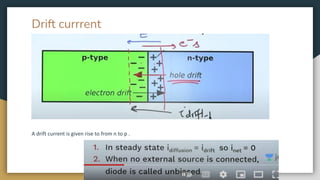 Drift currrent
A drift current is given rise to from n to p .
 