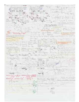 Semiconductors exam(s) hand written formula sheets | PDF