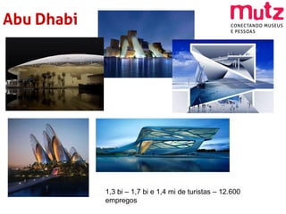Abu Dhabi




            1,3 bi – 1,7 bi e 1,4 mi de turistas – 12.600
            empregos
 