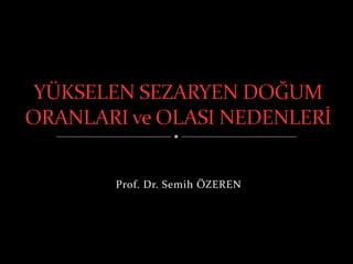 Prof. Dr. Semih ÖZEREN
 