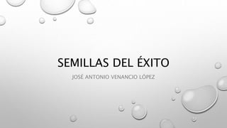 SEMILLAS DEL ÉXITO
JOSÉ ANTONIO VENANCIO LÓPEZ
 