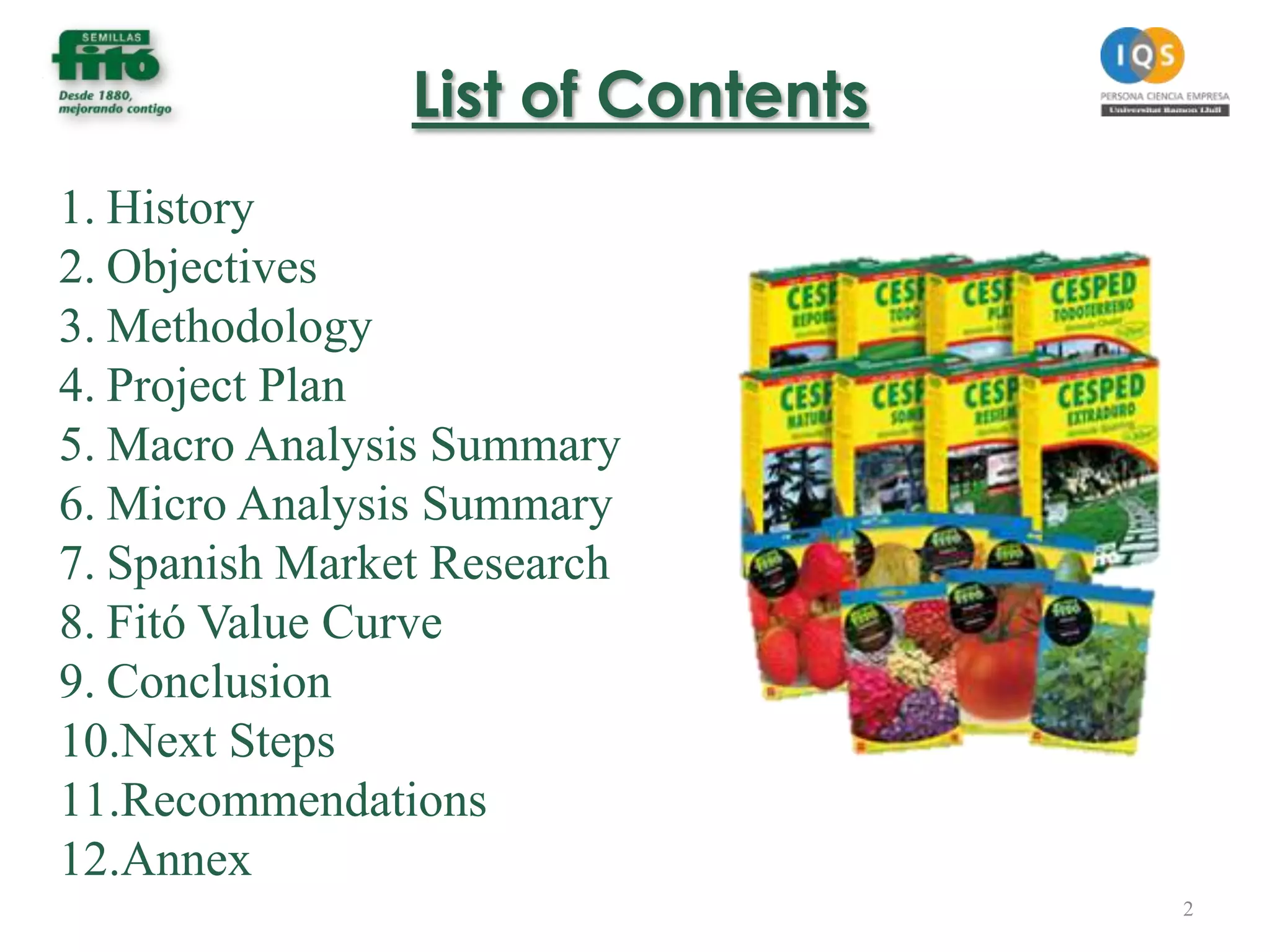 Semillas fito; growth in the spanish market | PPT