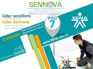 Líder semilleroGerman Hurtado
Líder Sennova
Juan Felipe Herrera
Jhon Fredy Escobar 7
PISO
 