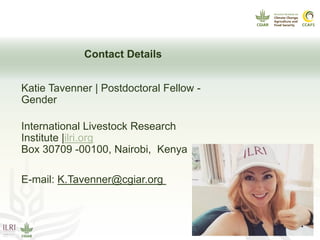 CCAFS Seminar on Science to Deliver Adaptation and Mitigation in East African Agriculture