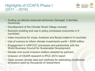 CCAFS Seminar on Science to Deliver Adaptation and Mitigation in East African Agriculture