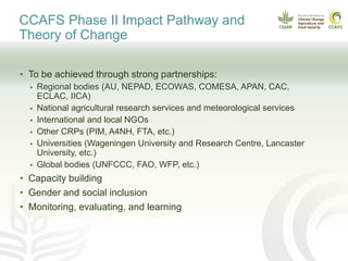 CCAFS Seminar on Science to Deliver Adaptation and Mitigation in East African Agriculture