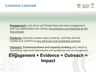 CCAFS Seminar on Science to Deliver Adaptation and Mitigation in East African Agriculture