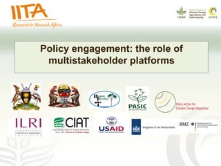 CCAFS Seminar on Science to Deliver Adaptation and Mitigation in East African Agriculture