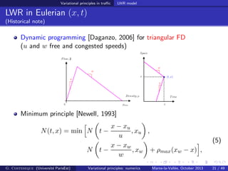 Numerical methods for variational principles in traffic | PDF