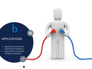 APPLICATIONS
 Apprendre à manipuler
Clémentine (Software)
 Apprendre à manipuler
Tanagra (Freeware)
b IV
 