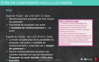 ÊTRE EN CONFORMITÉ AVEC LA LOI HAMON 
Modèle de la directive 
S EMINA IRE ECOMMERCE 1 1 / 0 9 / 2 0 1 4 | AMEN. FR 
48 
 