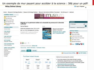 Un exemple de mur payant pour accéder à la science : 38$ pour un pdf!
 
